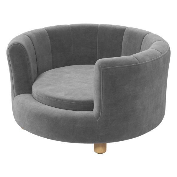 Huisdierenbed - Verhoogd - Flanellen bekleding - Grijs
