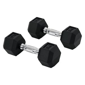 Zeshoekige Dumbbells - Gietijzeren - Halter Handgreep - Zwart