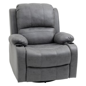 Relaxstoel - Luxor - Ligfunctie - Draaibaar - Grijs
