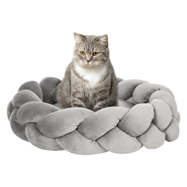 Huisdierkussen - Cozy Paws - Wasbaar - Donut - Grijs