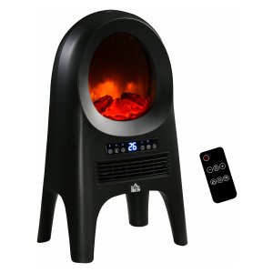 Verwarming - LuxeHeat - Timer en LED-vlammen - Antraciet