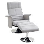 Massagestoel – Comfort Relax - Voetensteun en ligfunctie – Elektrisch - Lichtgrijs