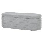 Woonkamer - Bankje- Teddy-Fleece - Lichtgrijs
