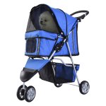 Huisdierbuggy - LuxePaws - Groot draagvermogen - Comfortabel - Blauw