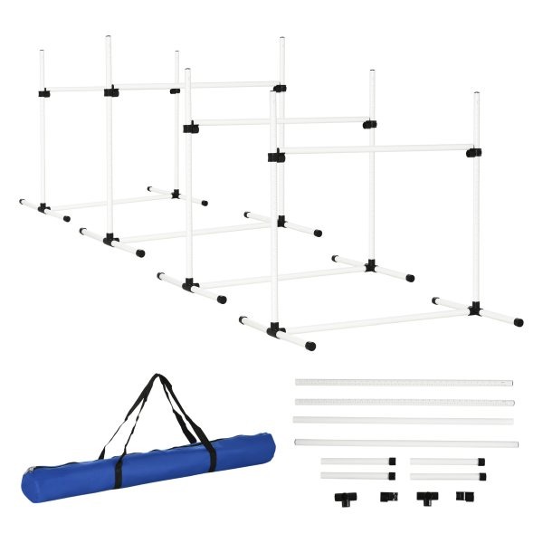 Agilityhindernissen - Hondentrainingsset - Slalom stang - Plastic - Wit
