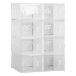 Schoenenopslagplank - DIY - 8 compartimenten - Ventilatieopeningen - Transparant