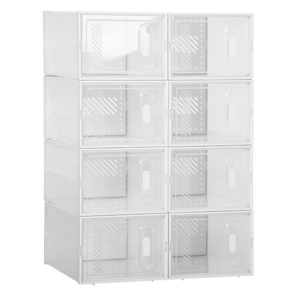 Schoenenopslagplank - DIY - 8 compartimenten - Ventilatieopeningen - Transparant