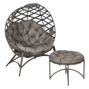 Tuinstoelenset - Luxe Comfort - Opvouwbaar en inclusief bijzettafel - Grijs