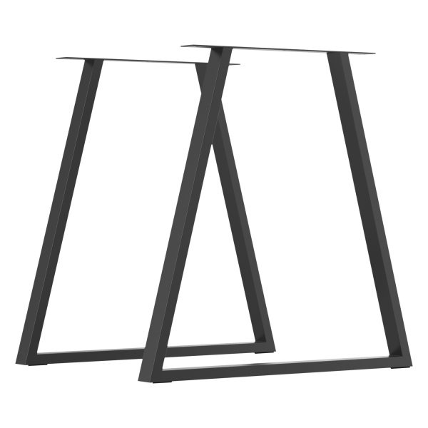 Trapeziumvormige Tafelpoten in Set van 2 - Stevig en modern - Zwart
