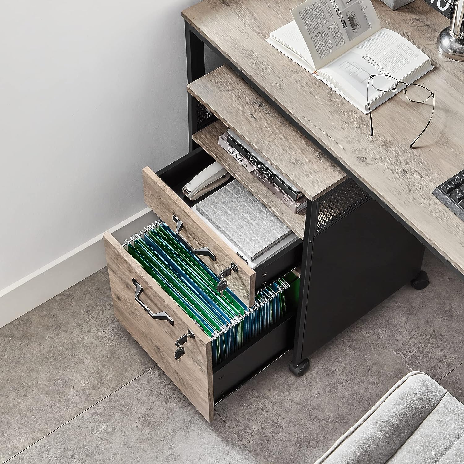 Kantoor - Open - Vasagle - 2 laden - Archiefkast kopen? | Korting tot