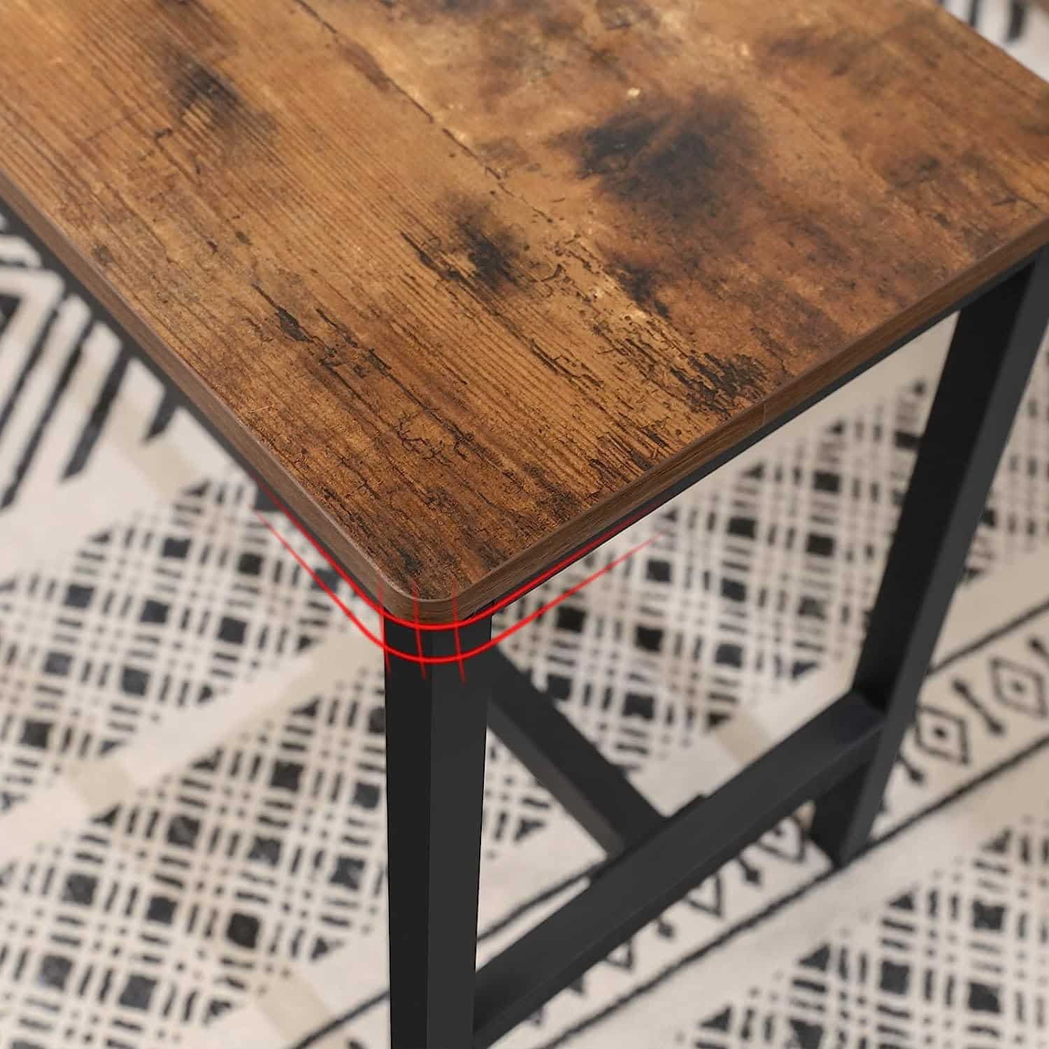 2 sillas de comedor de 108 x 32,5 x 50 cm de color marrón rústico Conan | Maisons du Monde