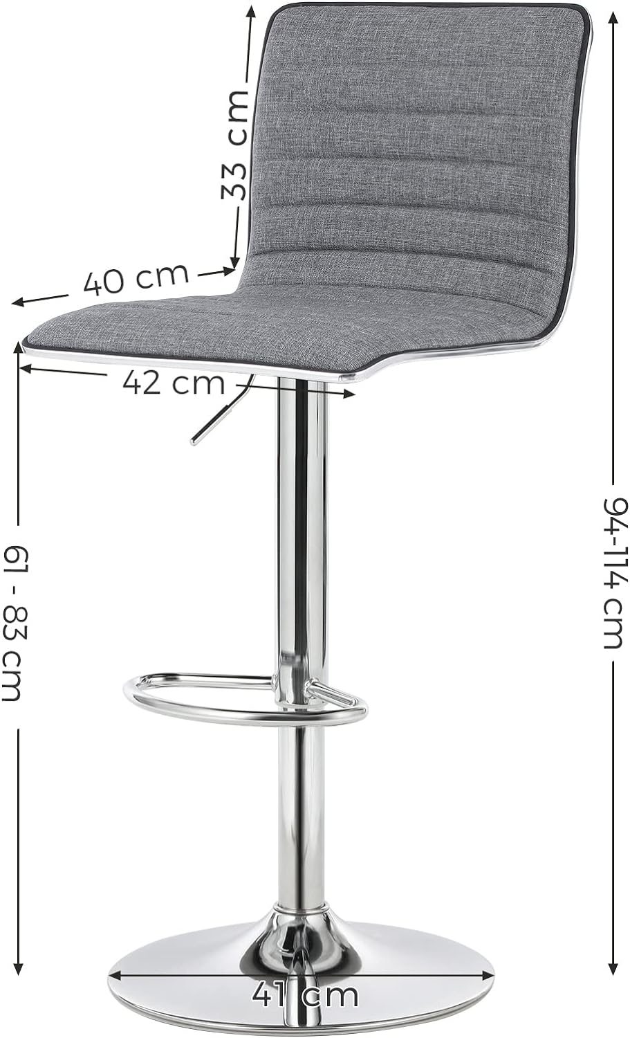 Barkruk witte zitting - M Rental