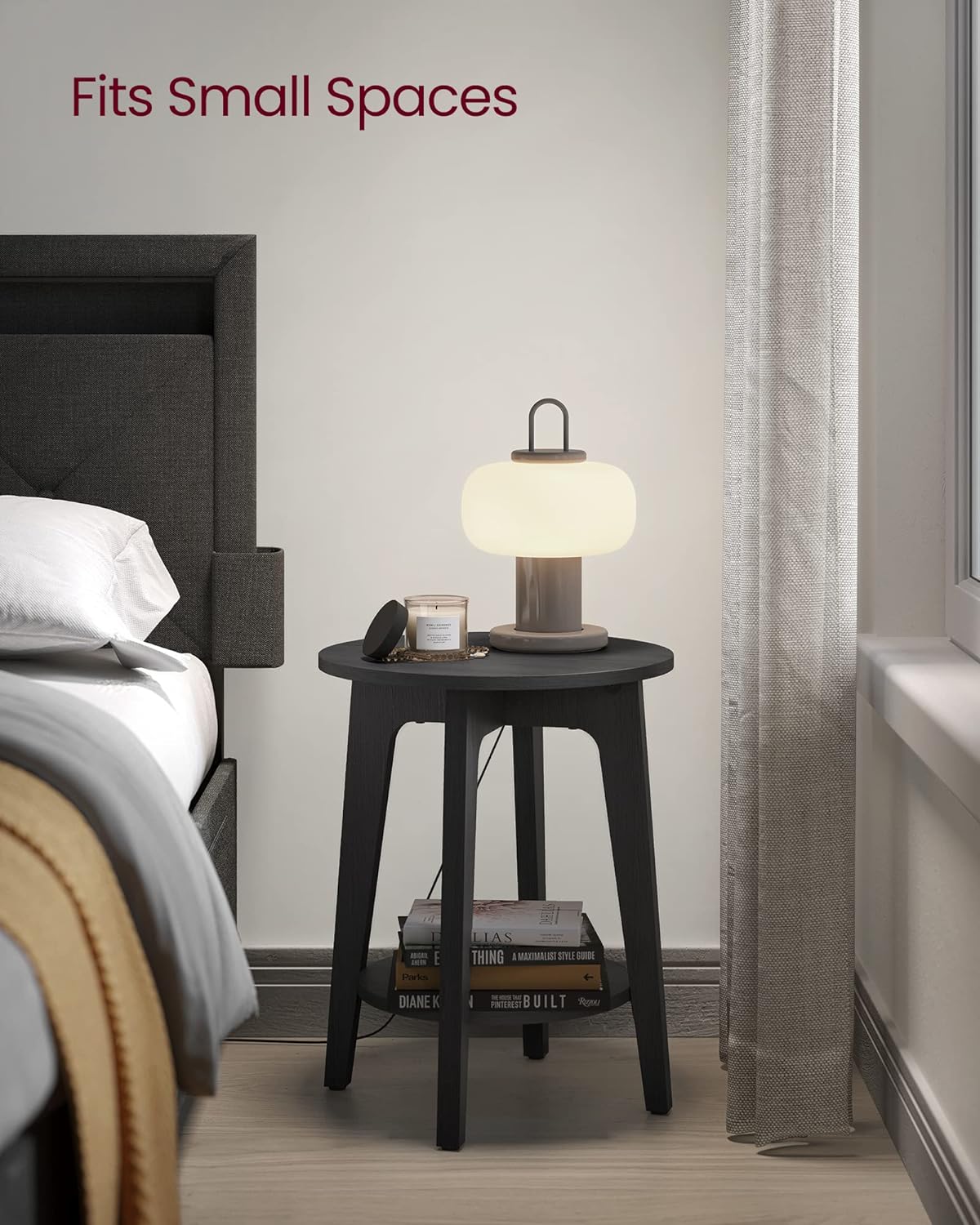 VASAGLE bijzettafel, kleine ronde tafel voor woonkamer, nachtkastje VASAGLE bijzettafel, kleine ronde tafel voor woonkamer, nachtkastje