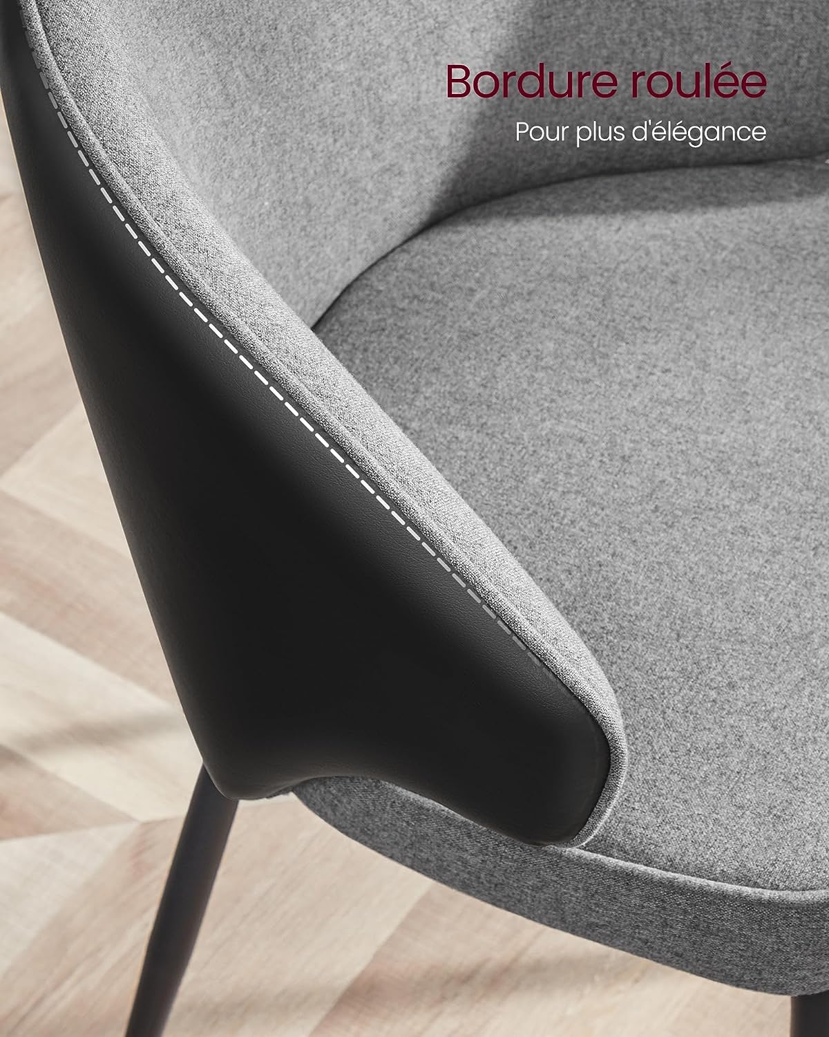Eetkamerstoelen, Set Van 6, Keukenstoelen, Gestoffeerde Stoelen Loungestoel Metalen Poten Modern Voor Eetkamer Keuken Lichtgrijs