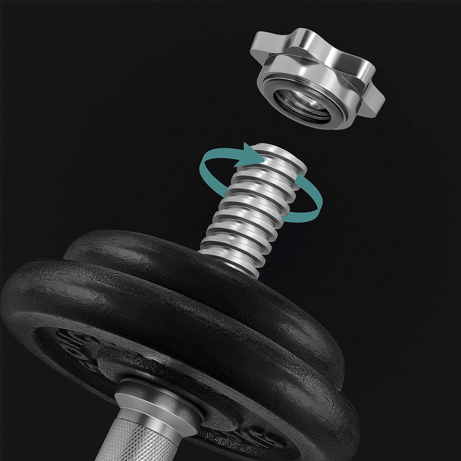 SONGMICS Dumbbell Set, Adjustable Plastic Dumbbell Set, with Connecting