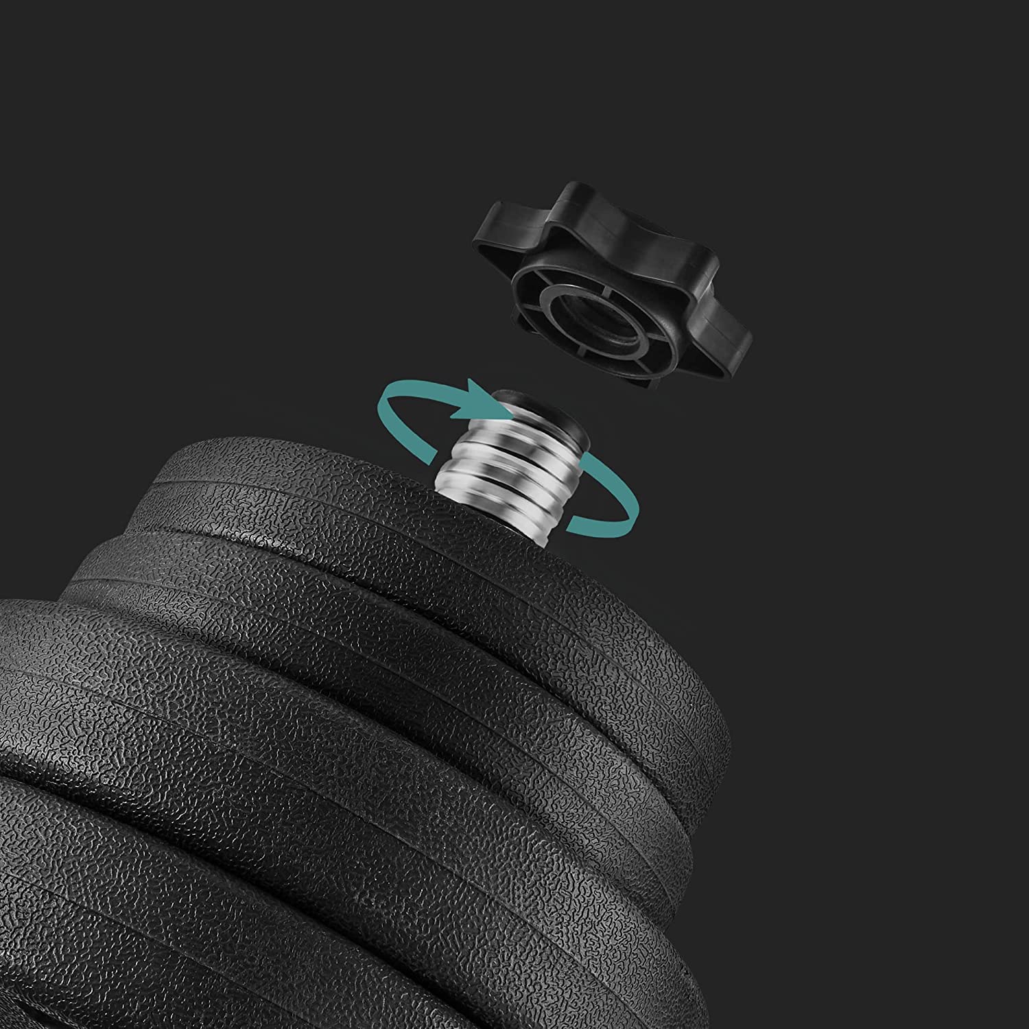 Halterset - Verstelbare kunststof dumbbell - Met aansluitende stalen