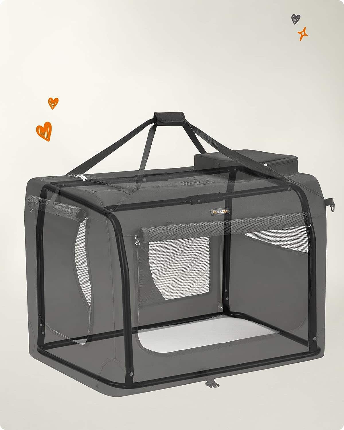 Hondenbox - transportbox hond - opvouwbaar- maat L 70 x 52 - Honden-accessoires
