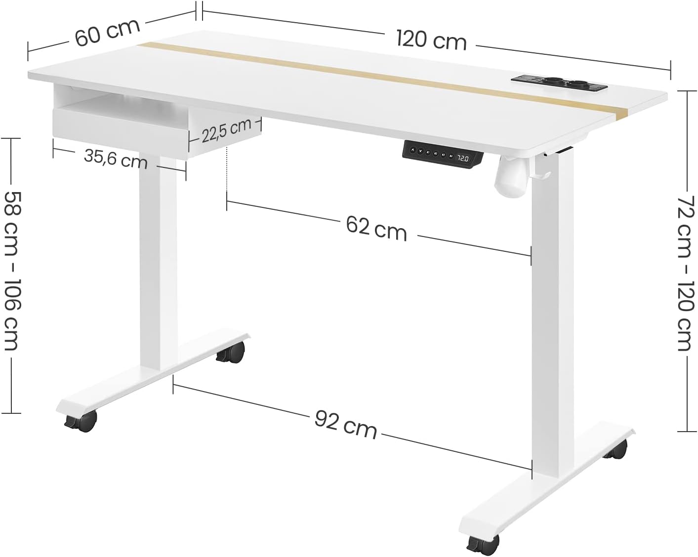 Elektrisch hoekbureau Active zit sta werkplek