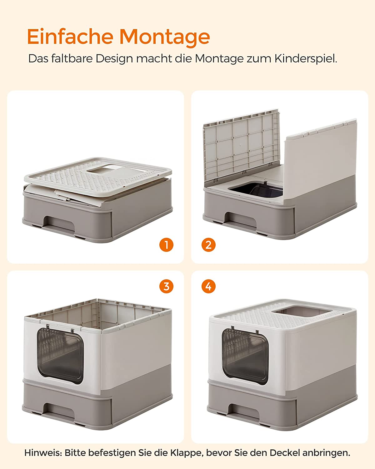 PawHut Kattenbak Met Kap En Schep – 47,5x35,5x36,7 Cm, Geschikt Voor Katten Tot 5 Kg, Wit/groen