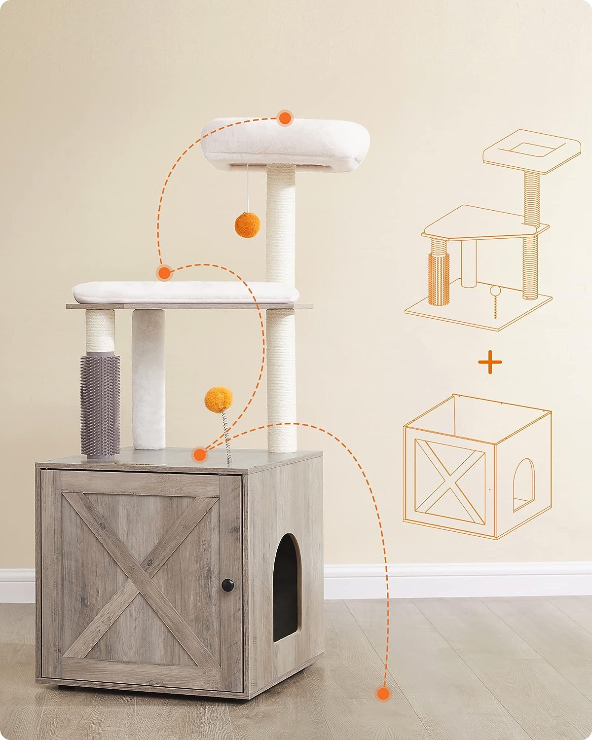 Feandrea 2-in-1 moderne krabpaal | SONGMICS THUIS