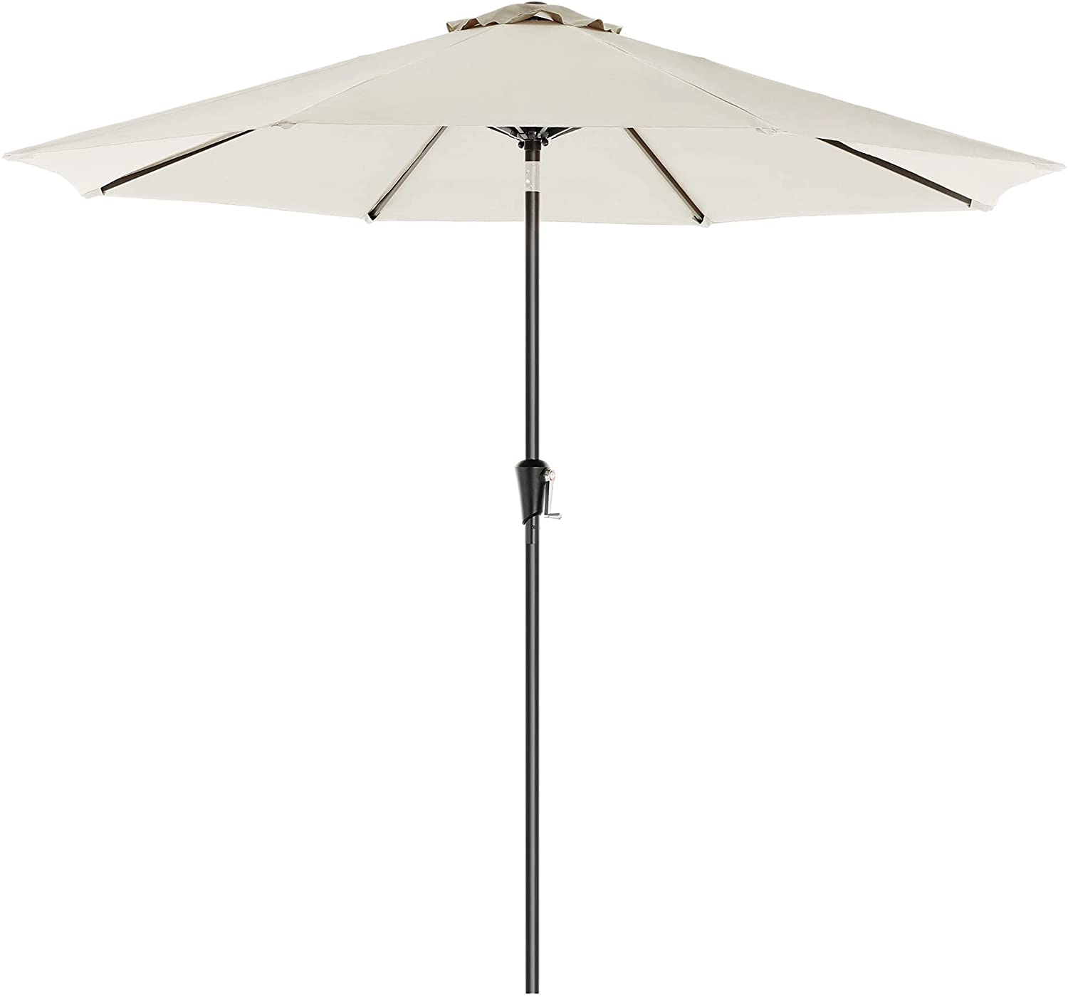 SONGMICS Parasol De Jardin Déporté 270 X 270 Cm, UPF 50 Parasol D Parasol De Terrasse Pivotant A 360 Inclinaison Avec Manivelle Base En Croix Marron Camel 82477657