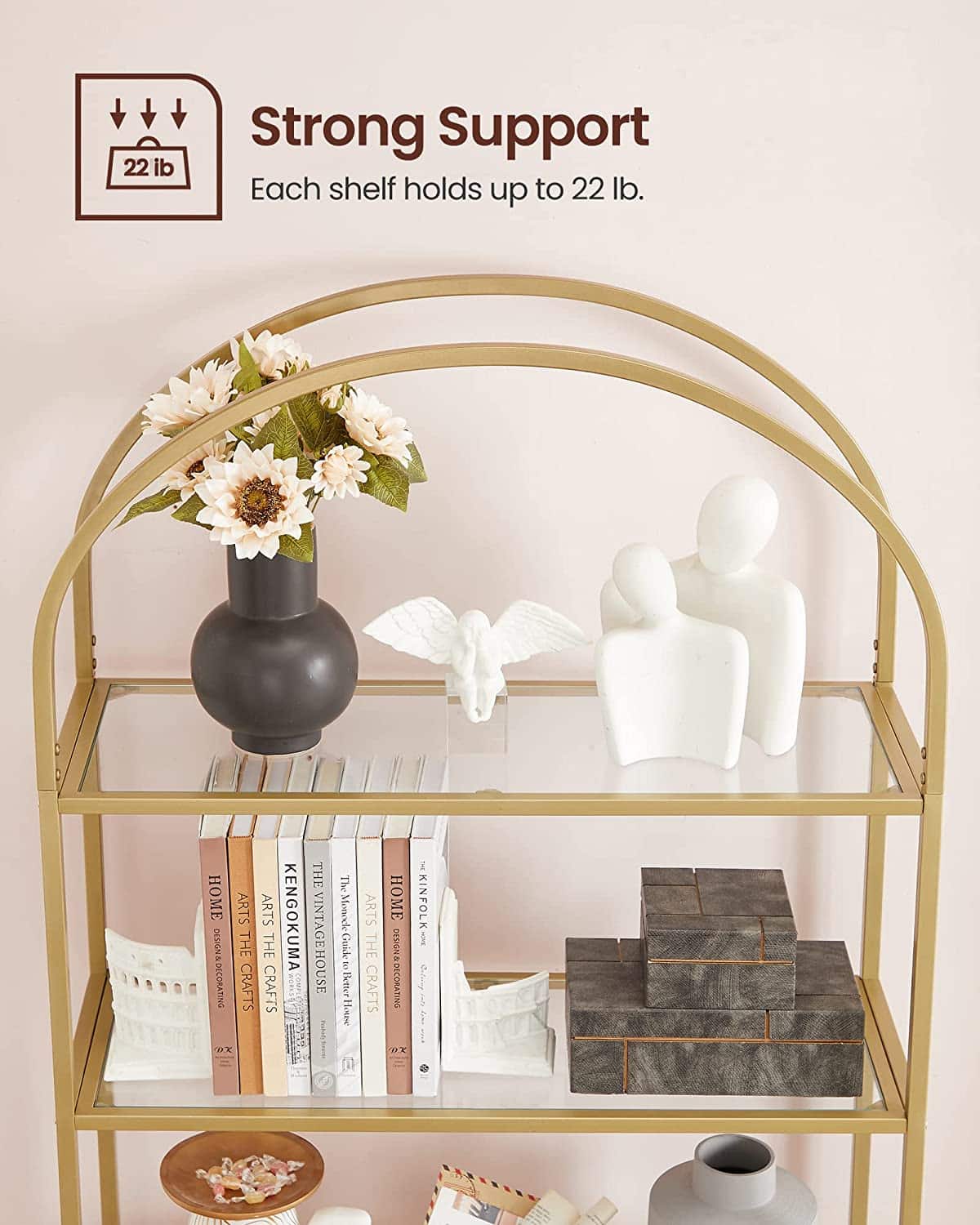 COSTWAY Boekenkast met 4 vakken, kubusrek, staand rek, open rek, opbergrek voor woonkamer, werkkamer, kantoor, modern, wit