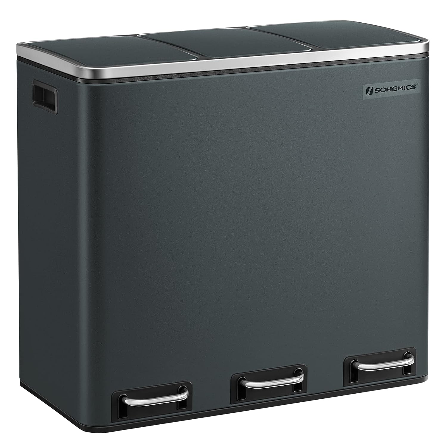 COSTWAY Vuilnisemmer voor keuken, 68 liter, afvalscheidingssysteem, 2