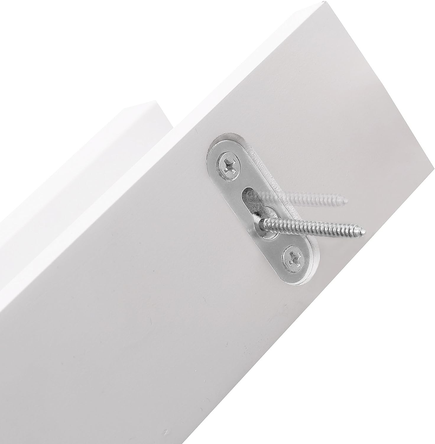PAVSTINE 2 stuks Zwevende metalen wandplanken, 40 cm breed, zwarte wandplank, voor fotolijsten en decoratie