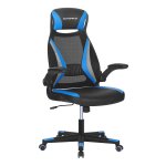 Bureaustoel – Mesh – Hoofdsteun en Armleuningen – Ergonomisch – Zwart Blauw