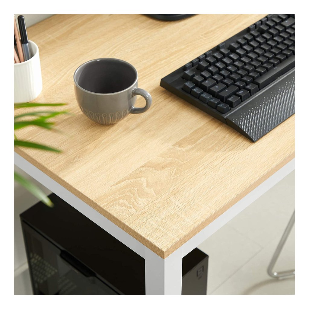IBF Computerbureau, 152 cm, modern, voor thuiskantoor, eenvoudig, industrieel, voor videogames, studeerbureau in de slaapkamer, werkstation, hout, zwart
