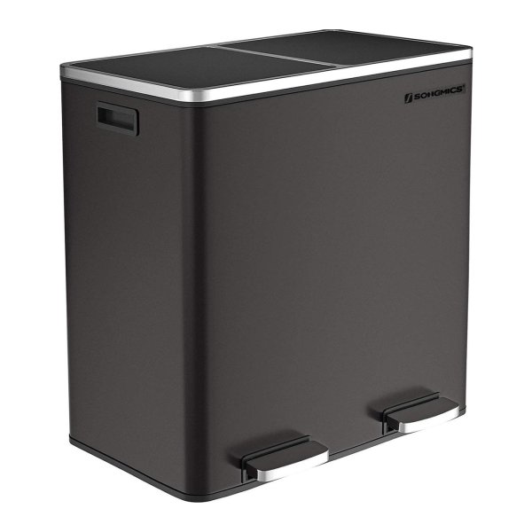 Afvalbakken - Steelman - Metalen Pedaal - Softclose - Zwart