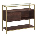 Dressoirschuifdeur - ZAZA Home - Gehard glas - Chocoladebruin