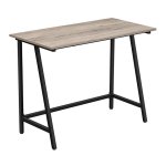 Bureau, Computer Bureau, Thuiskantoor, Kantoor, Studeerkamer, Woonkamer, Stal, Ruimtebesparend, Eenvoudig Te Monteren, Ä°ndustrieel Ontwerp, 100 X 50 X 75 Cm, Grijs-Zwart