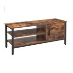 TV-meubel - Zaza Home - Laag model - Industrieel vintage - Donkerbruin