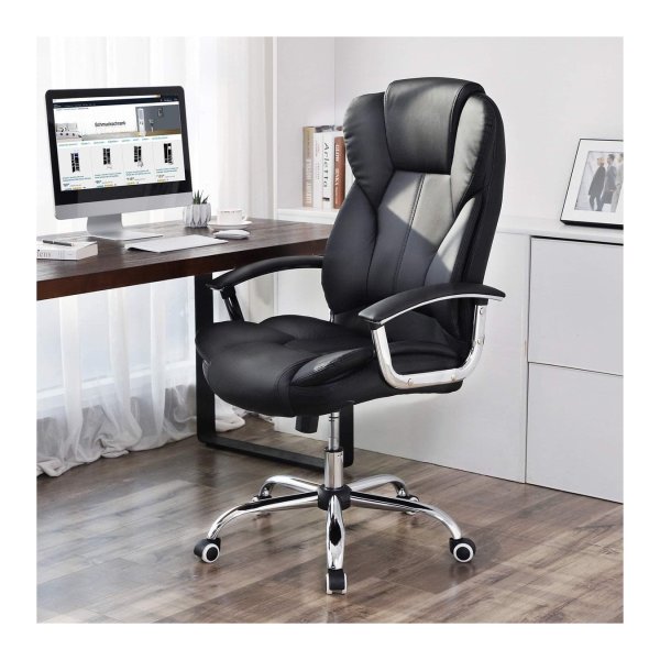 ZAZA Home bureaustoel directiestoel bureaustoel computerstoel zithoogteverstelling bureaustoelbekleding OBG57B