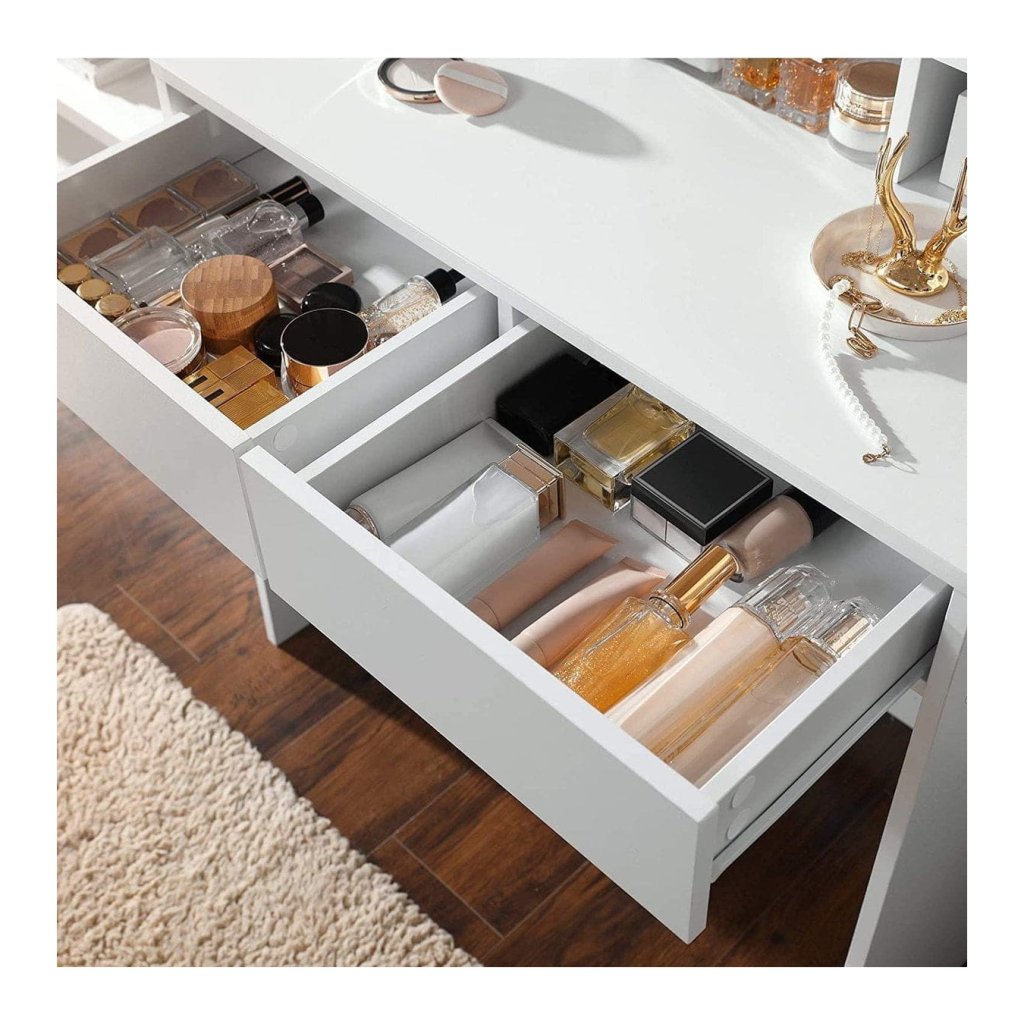 Stijlvolle Witte Kaptafel en Luxe Make up Tafel - Eenvoudige Montage ...