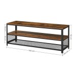 Tv-meubel – ZAZA - Ruime opbergruimte – Vintage bruin-zwart