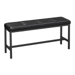 Eetkamerbank – Zaza Home - Gestoffeerde Zitting – Stalen Frame - Zwart