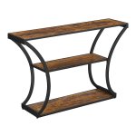 Tafel - ElegantHome - Gebogen poten - Verlengd tafelblad - Bruin-zwart