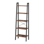 Boekenkast - LuxeLife - Vintage stijl - 5 planken - zwart