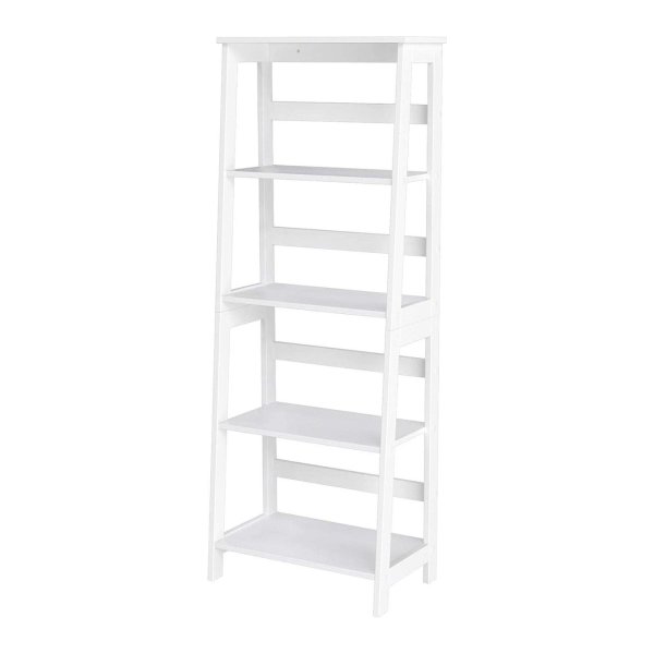 Boekenrek - ZAZA Home - Ladderkast - Multifunctioneel - wit