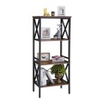 Boekenkast - Robuust - Industrieel - Bruin/Zwart