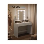 Stijlvolle Witte Kaptafel en Luxe Make up Tafel - Eenvoudige Montage, Verstelbare LED Verlichting en Ruime Opbergruimte! - Creëer Jouw Perfecte Make-up Hoekje