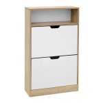Schoenenopbergsysteem - ZAZA Home - met 2 deuren - extra compartiment - wit
