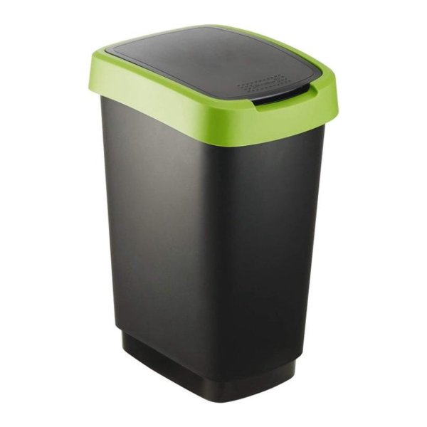 Afvalbak - Zaza Home Eco - Twist design - 10 liter - zwart