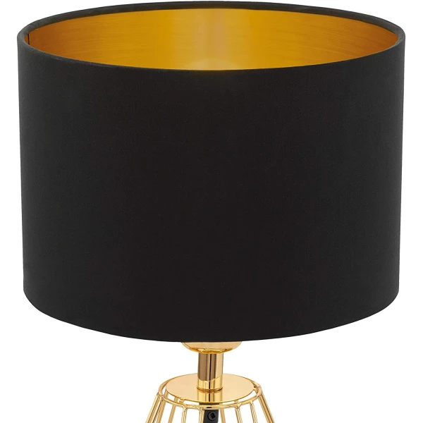 Eglo Carlton 2 Tafellamp E14 fitting zwart goud