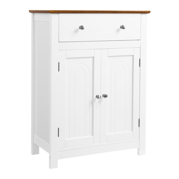 Badkamermeubel - Zaza Home - Met lade - Houtlook - Wit
