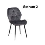 Eetkamerstoelen - Luxe Comfort - Stijlvol Design - Grijs