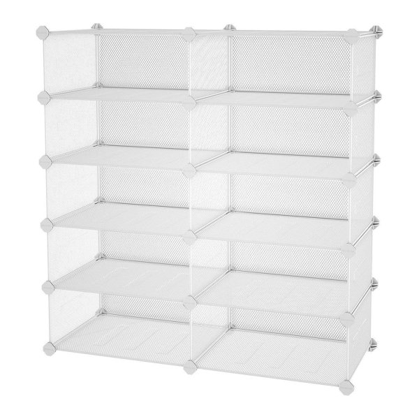 Schoenenrek - Opbergsysteem - Metaaldraad - Wit