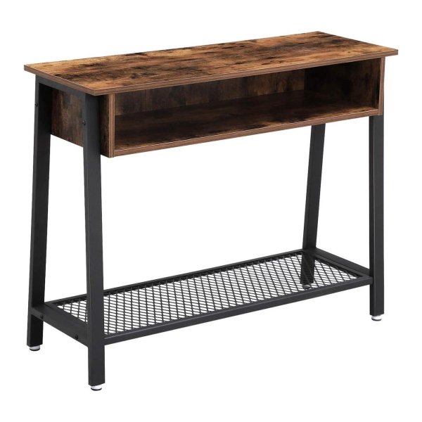 Tafel - Homestyle - Roosterplank - Industrieel - Zwartbruin